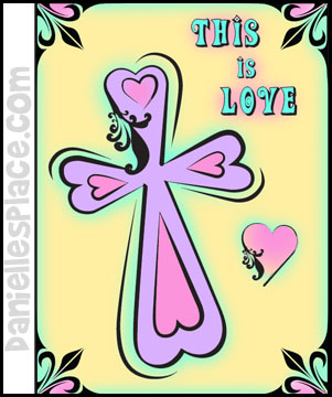 Cross - Heart - Bible Color Sheet for Sunday School from www.daniellesplace.com