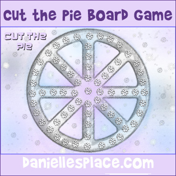Cut the Pie Printable Board Game from www.daniellesplace. - Use this board game to review math facts, spelling words, lessons, etc.