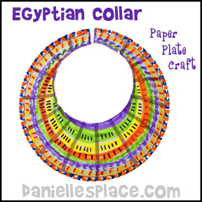 Egyptian Collar Paper Plate Craft from www.daniellesplace.com