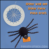 Paper Plate Craft - Spider Web and spider Craft from www.daniellesplace.com