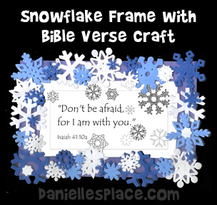 Snowflake Frame Bible Verse Craft
