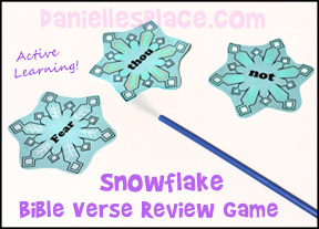 Snowflake Drinking Straw Bible Verse Review Game from www.daniellesplace.com