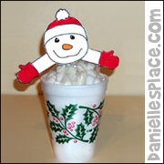 Snowman Cup Craft from www.daniellesplace.com