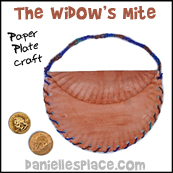 The Widow's Mite Paper Plate Craft from www.daniellesplace.com