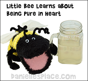 Little Bee Learns about being Pure in Heart Beatitudes Sunday School Lesson for Children from www.daniellesplace.com