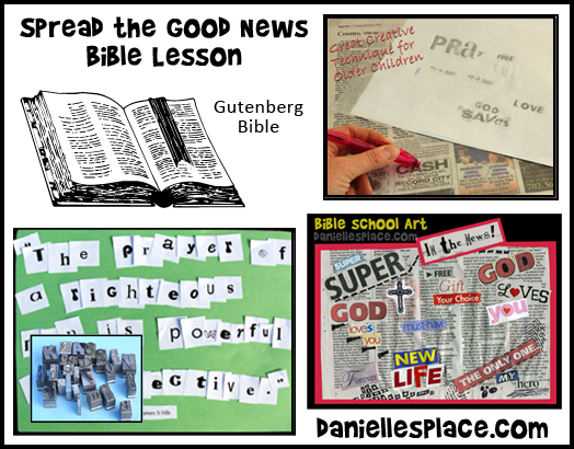 Spread the "Good News" Bible Lesson Crafts and Activities for Children's Sunday School from www.daniellesplace.com