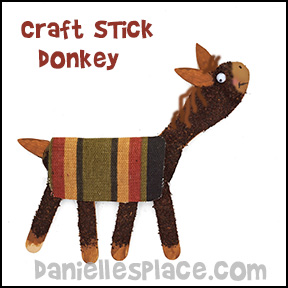 Horse or Donkey craft stick Craft for Children from www.daniellesplace.com