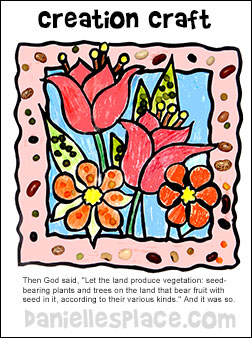 Creation Craft - Flowers with Seed Frame Sunday School Craft from www.daniellesplace.com Creation Craft - Flowers with Seed Frame Sunday School Craft from www.daniellesplace.com