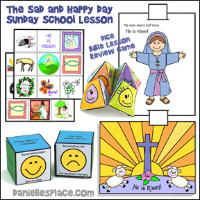 Easter Sunday School Lesson - "The Sad and Happy Day" from www.daniellesplace.com