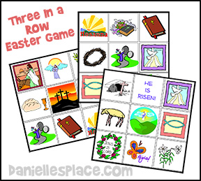 Easter Game - Three in a Row Easter Bible Game from www.daniellesplace.com