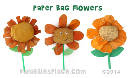 Lunch Bag Flowers Craft for Children