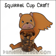 Squirrel Cup Craft for Kids from www.daniellesplace.com