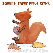 Paper Plate Squirrel Craft from www.daniellesplace.com