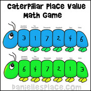 Caterpillar Place Value Math Game