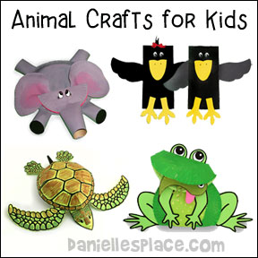 Animal crafts for kids from www.daniellesplace.com