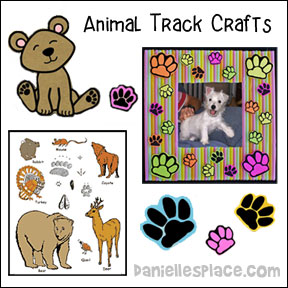 Animal Track Crafts for Kids from www.daniellesplace.com
