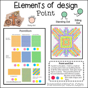 Elements of Design - Point Art Lesson from www.daniellesplace.com