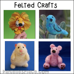Needle Felted Pink Bear Craft from www.daniellesplace.com