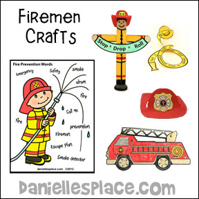 Firemen Crafts and Learning Activities from www.daniellesplace.com