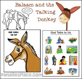 Bible Lessons for Children - Balaam and the Talking Donkey Sunday School Lesson from www.daniellesplace.com