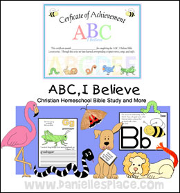 ABC, I Believe Bible Lessons from www.daniellesplace.com