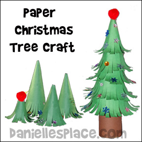 Paper Christmas Tree Craft for Kids