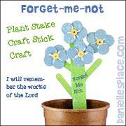 Crfat stick forget-me-not craft