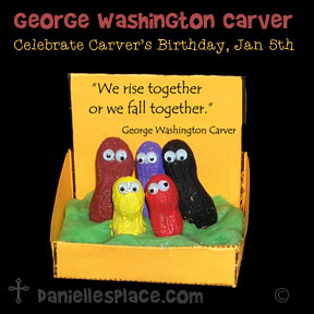 George Washington Carver Craft to Celebrate his birthday January 5th from www.daniellesplace.com