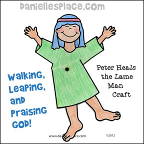 Walking, Leaping, and Praising God Lame Man Activity Sheet