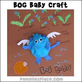 Bog Baby Tissue Paper Craft from Danielle's Place of Crafts and Activities