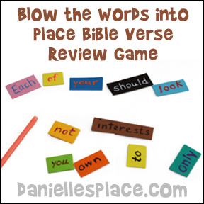 Straw and Craft Foam Bible Verse Review Game for Children's Ministry or Sunday School from www.daniellesplace.com
