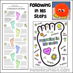 Following in Jesus Footsteps Bible Lessons for Children from www.daniellesplace.com