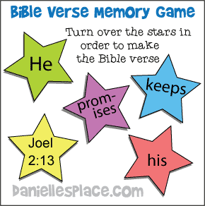 Star Bible Verse Memory Game for Abarham Bible Lesson from www.daniellesplace.com