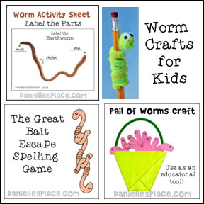 Worm Crafts and Learning Activities from www.daniellesplace.com