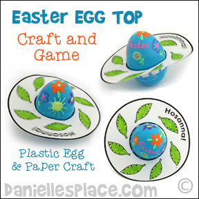 Easter Bible Craft - Easter Egg Top Game and Craft for Children's Ministry from www.daniellesplace.com ©