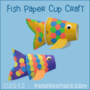 Fish Paper Cup Craft from www.daniellesplace.com  ©2012