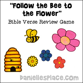 Follow the Bee to the Flower Bible Game from www.daniellesplace.com