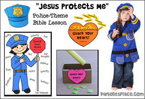 "Jesus Protects Me" Police-themed Bible Lesson for Children's Ministry from www.daniellesplace.com