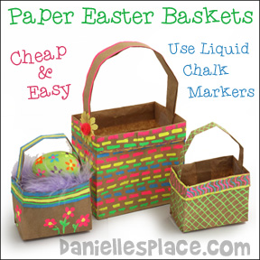Paper Lunch Bag Easter Baskets