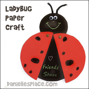 Ladybug Paper Craft for Kids from www.daniellesplace.com