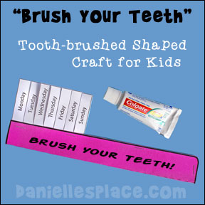 Free Brush Your TeethToothbrush-Shaped Book Pattern