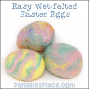 Felted Easter Egg Craft for Children from www.daniellesplace.com