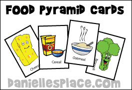 Food Pyramid Cards  for Eating Healthy Interactive Food Pyramid Game from www.daniellesplace.com