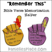 Remember This Bible Verse Memorization Helper Craft