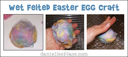 Wet Felted Easter Eggs from www.daniellesplace.com