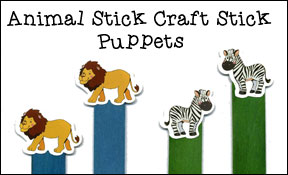 Animal Craft Stick Puppets