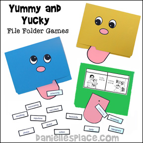 Yummy and Yucky Fild Folder Reading Games from www.daniellesplace.com