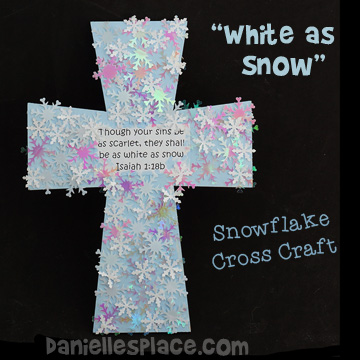 Snowflake Cross Craft for Kids from www.daniellesplace.com