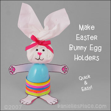 Bunny Easter Egg Holder Craft for Kids from www.daniellesplace.com