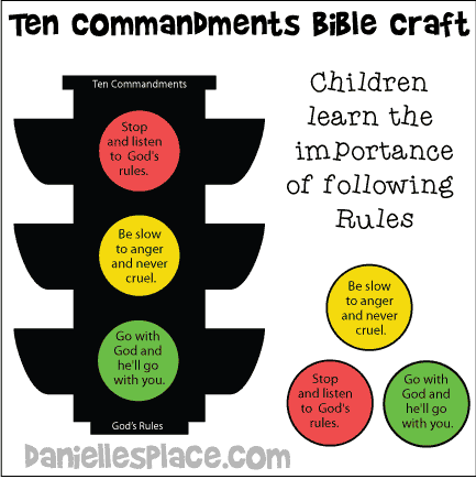 Ten Commandments Traffic Sign - Following God's Rules Bible Craft from www.daniellesplace.com